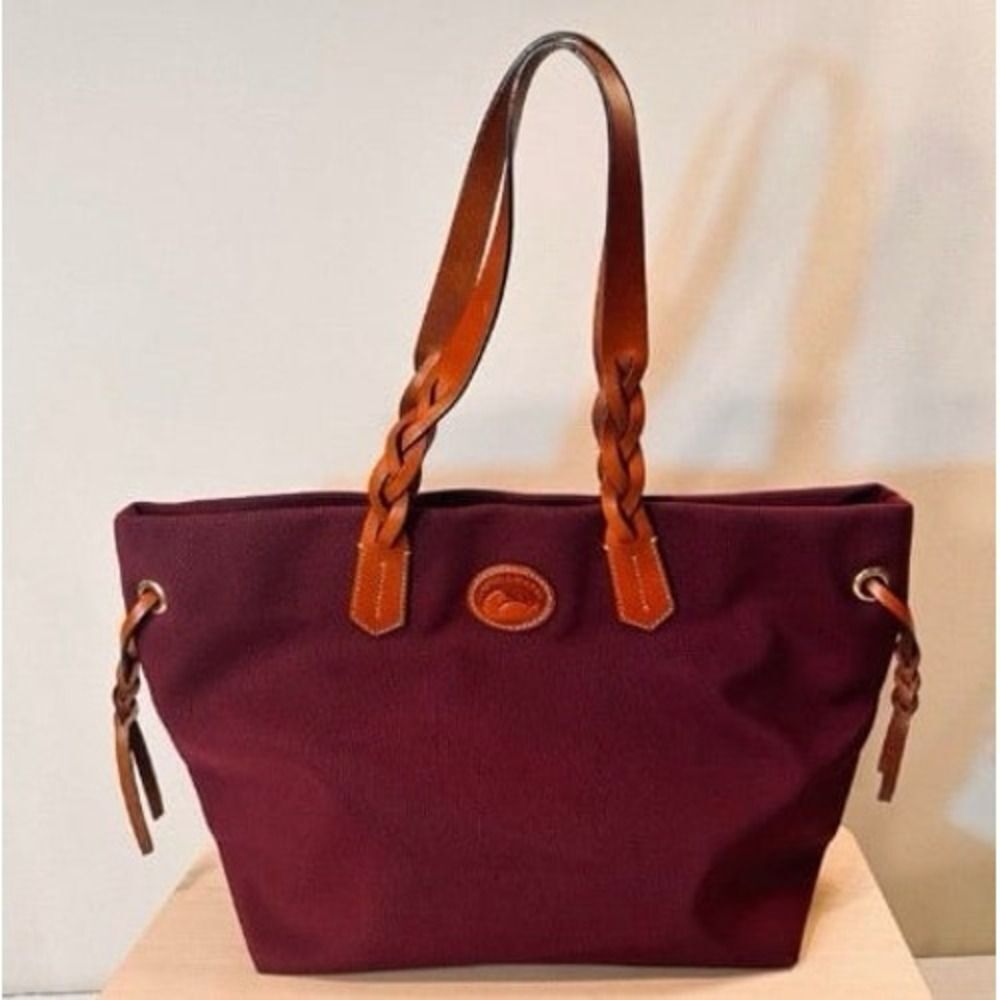 Dooney Bourke Large Nylon Tote Handbag with Leather Trim